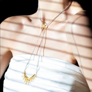 Glod Radiant Beams Transformable Necklace